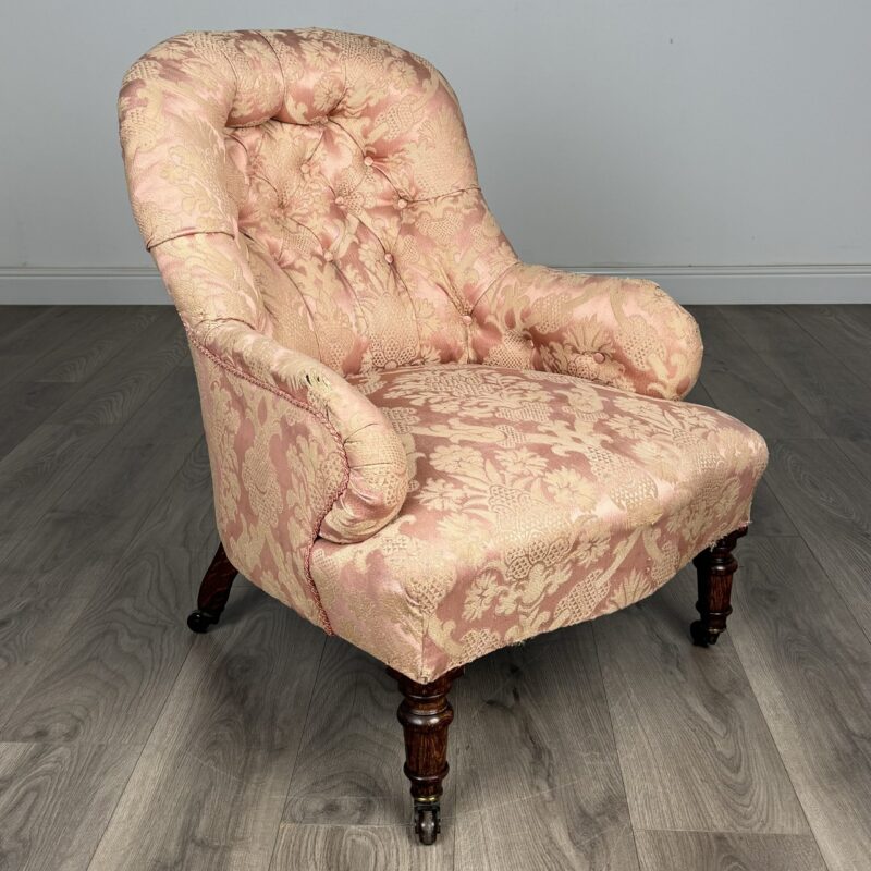 Antique 19th Century Armchair In Oak