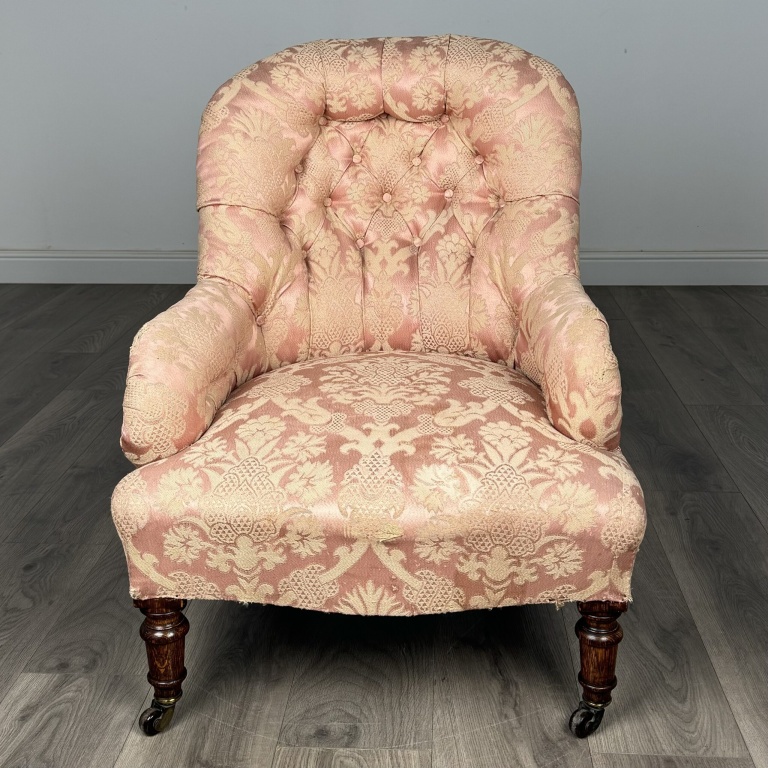 Antique 19th Century Armchair In Oak - Image 8