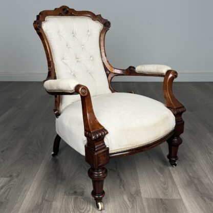 Antique 19th Century Fine Quality Armchair In Mahogany - Image 7