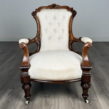 Antique 19th Century Fine Quality Armchair In Mahogany - Image 8