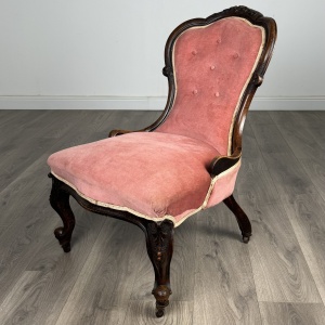 Antique 19th Century Armchair / Nursing Chair In Mahogany