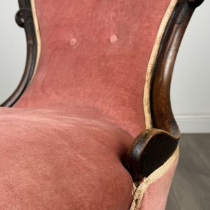 Antique 19th Century Armchair / Nursing Chair In Mahogany