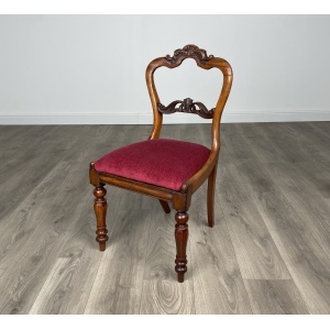 Antique 19th Century Bedroom Chair / Hall Chair In Mahogany