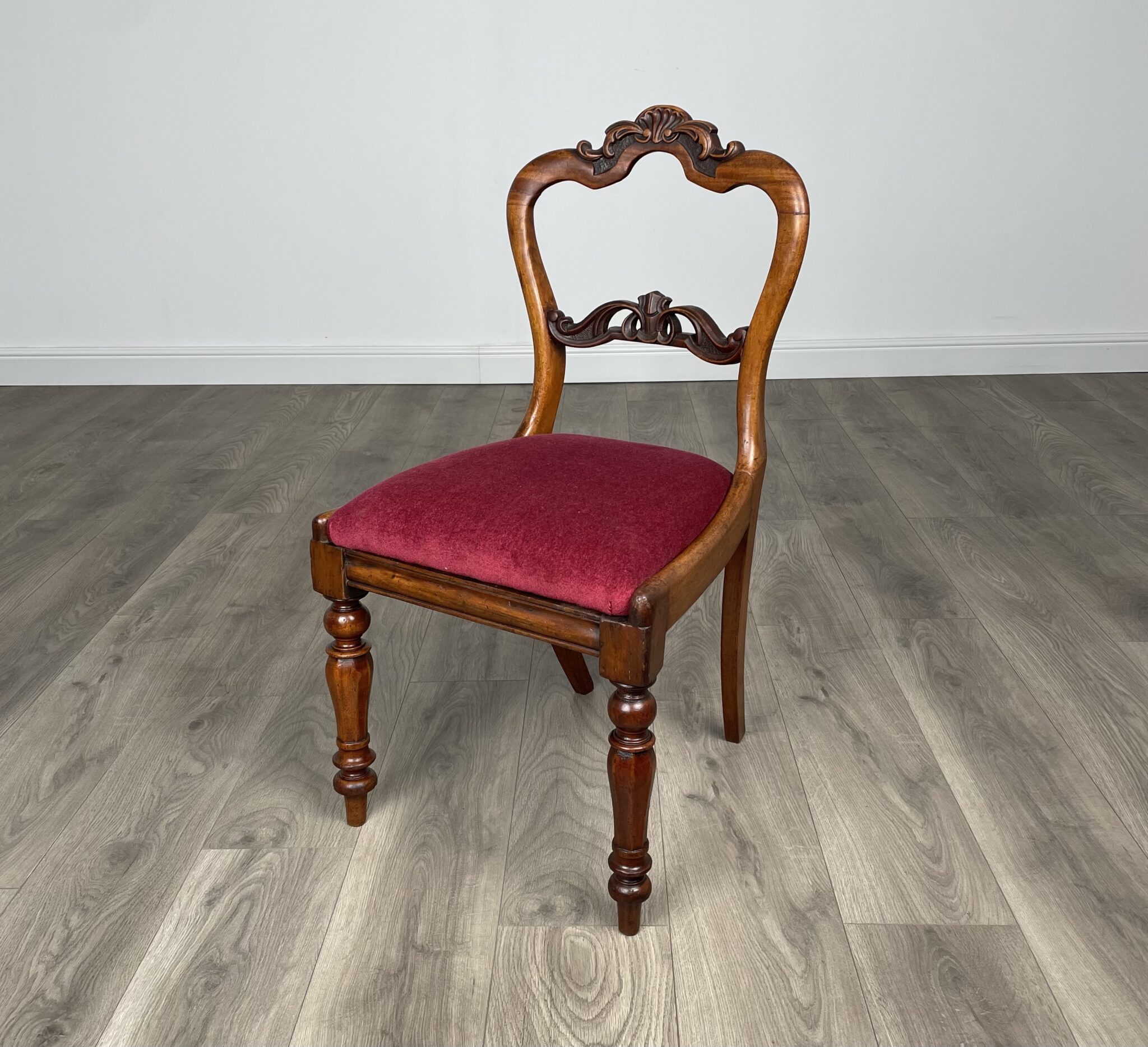 Antique 19th Century Bedroom Chair / Hall Chair In Mahogany