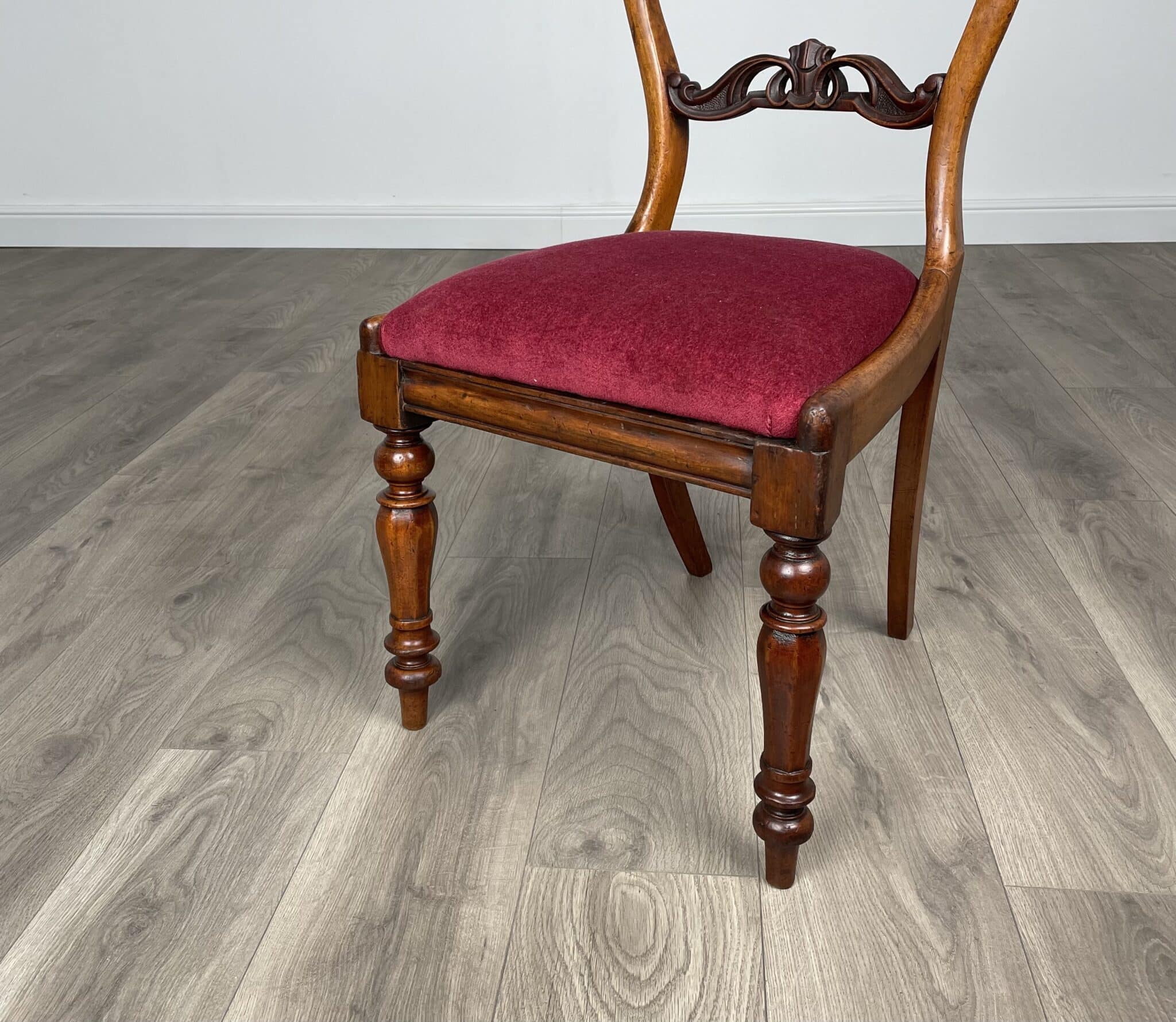 Antique 19th Century Bedroom Chair / Hall Chair In Mahogany