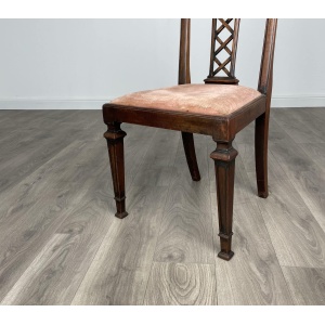 Antique 18th Century Bedroom Chair / Hall Chair In Mahogany
