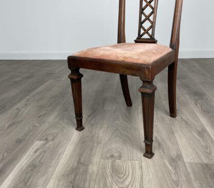Antique 18th Century Bedroom Chair / Hall Chair In Mahogany - Image 5