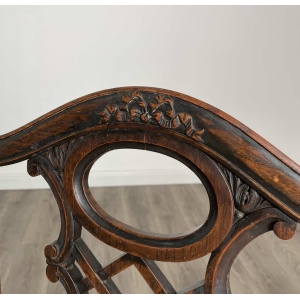 Antique 18th Century Bedroom Chair / Hall Chair In Mahogany