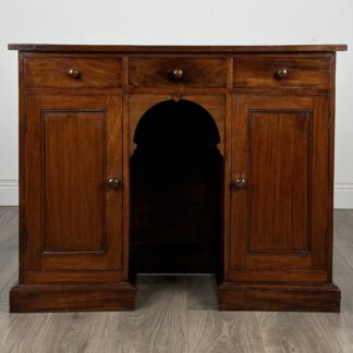 Antique 19th Century Unusual Mahogany Desk Of Small Proportion