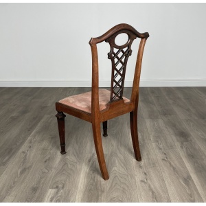 Antique 18th Century Bedroom Chair / Hall Chair In Mahogany