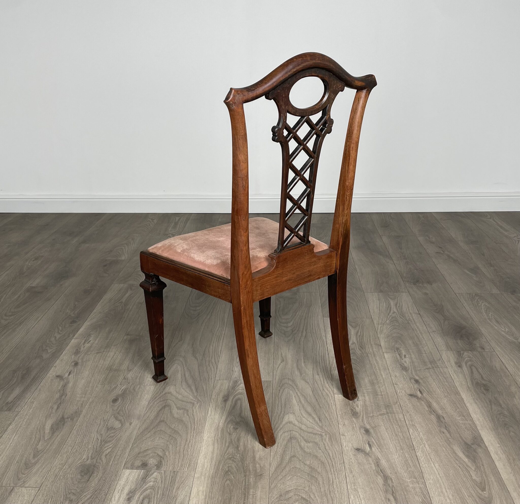 Antique 18th Century Bedroom Chair / Hall Chair In Mahogany
