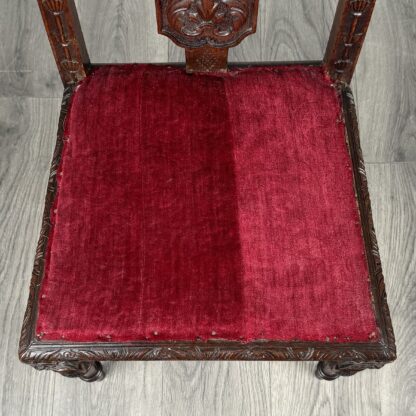 Antique Late 19th Century Set Of 6 Carved Oak Dining Chairs - Image 9