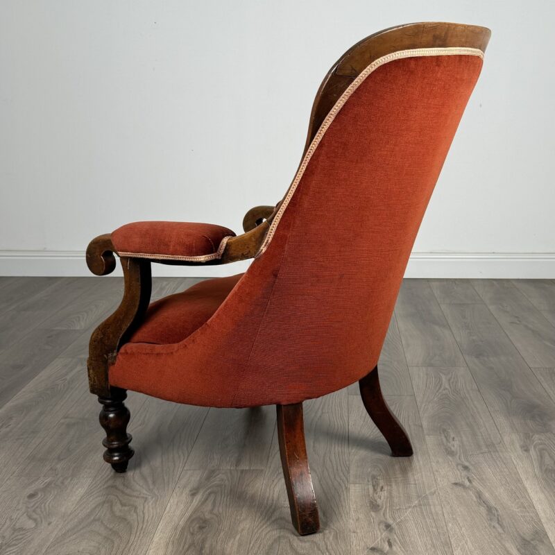Antique 19th Century Armchair In Mahogany