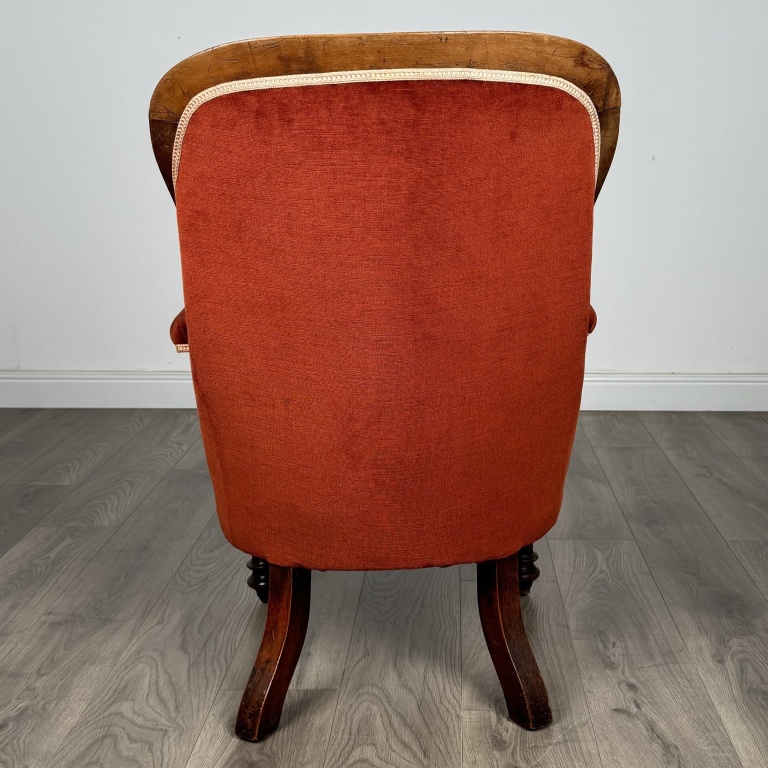 Antique 19th Century Armchair In Mahogany - Image 4