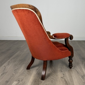Antique 19th Century Armchair In Mahogany