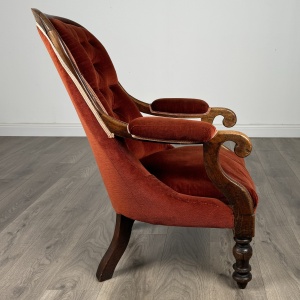 Antique 19th Century Armchair In Mahogany