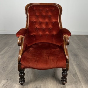 Antique 19th Century Armchair In Mahogany