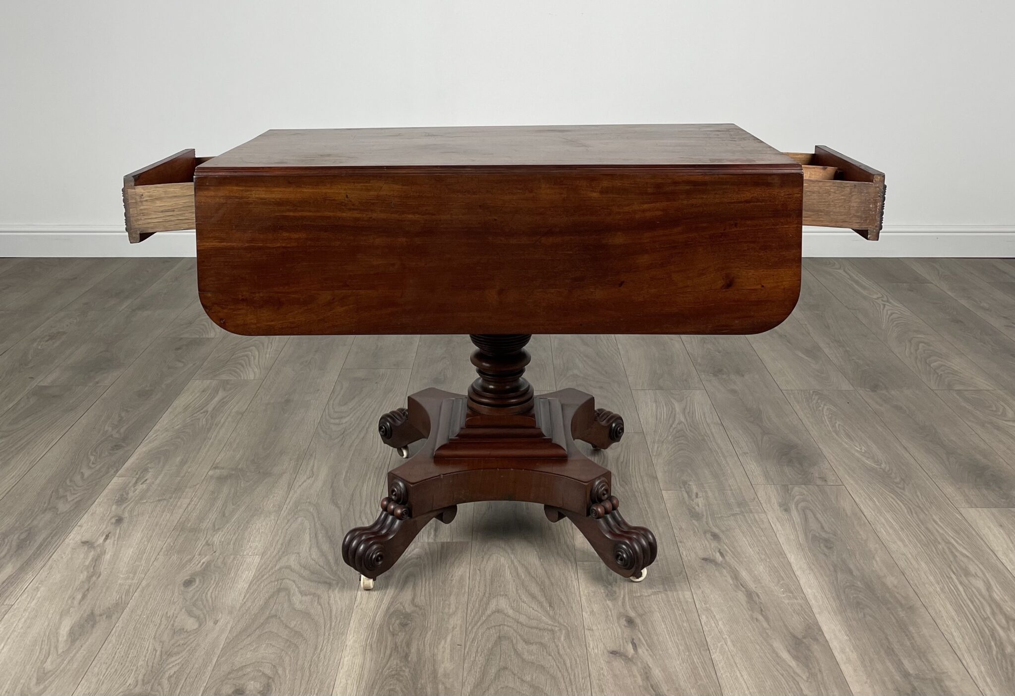 Antique 18th Century Regency Pembroke Table In Mahogany