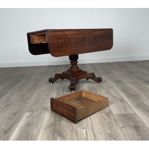 Antique 18th Century Regency Pembroke Table In Mahogany