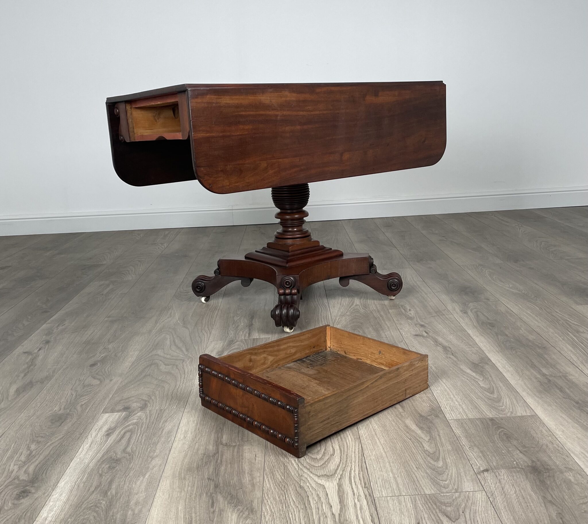 Antique 18th Century Regency Pembroke Table In Mahogany