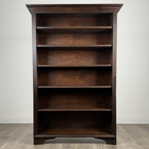 Antique 20th Century Open Bookcase In Oak