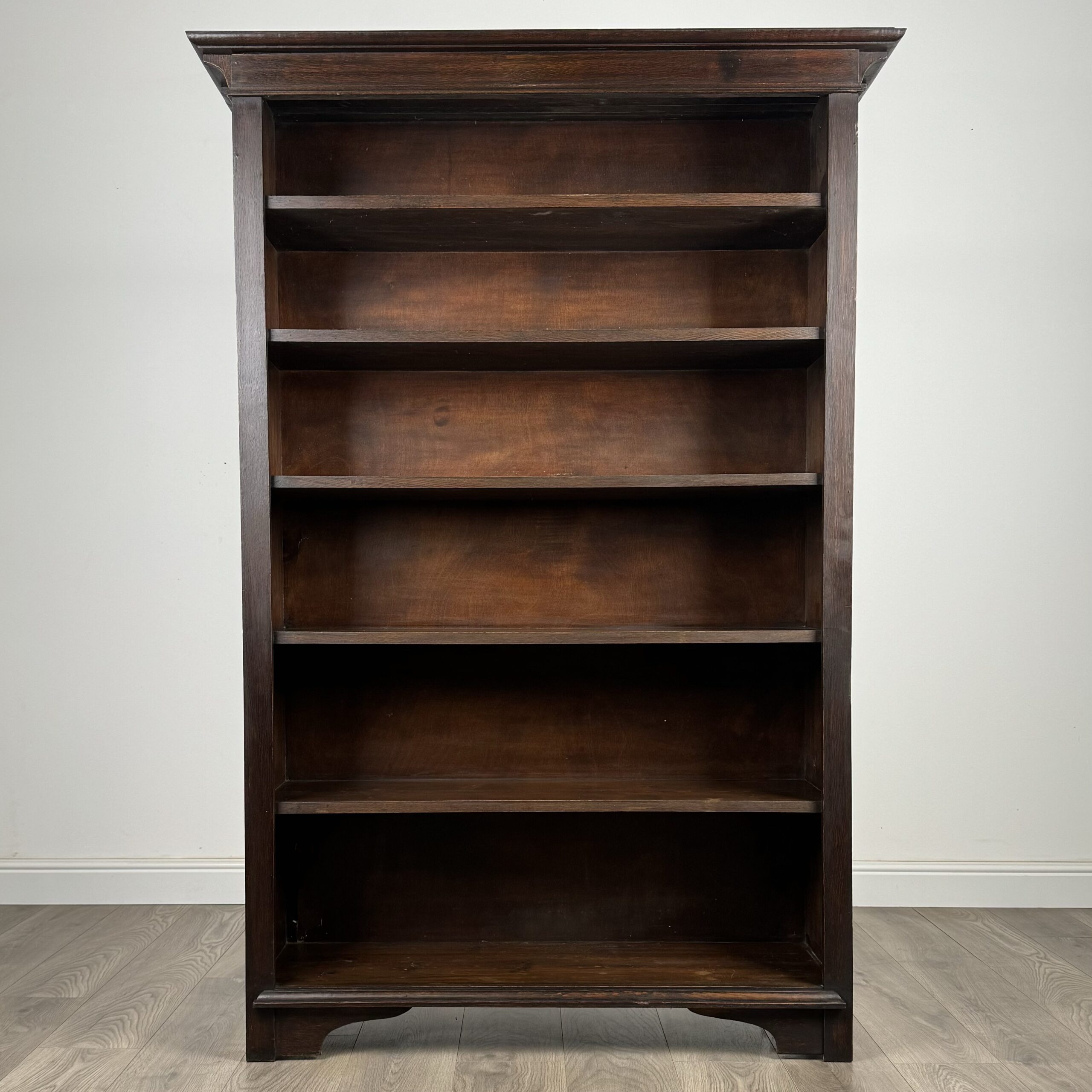 Antique 20th Century Open Bookcase In Oak