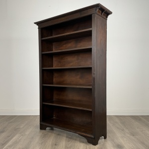 Antique 20th Century Open Bookcase In Oak