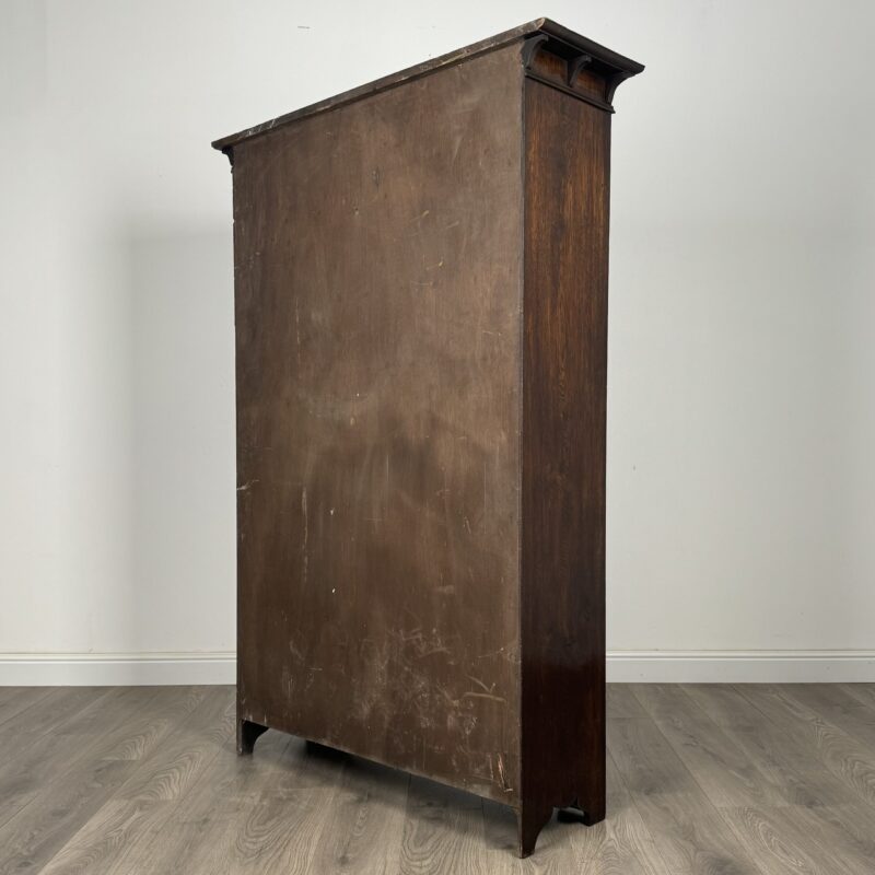 Antique 20th Century Open Bookcase In Oak