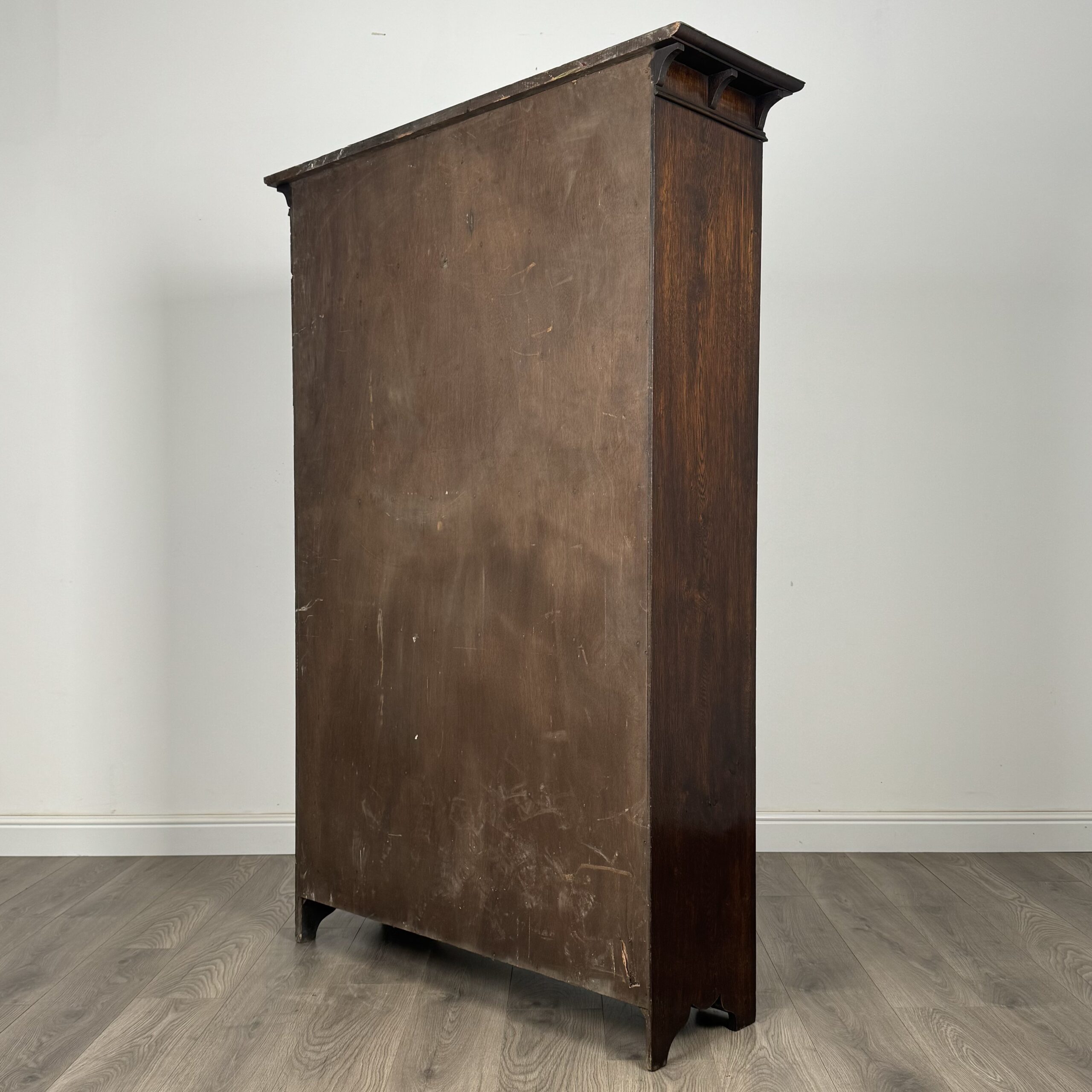 Antique 20th Century Open Bookcase In Oak