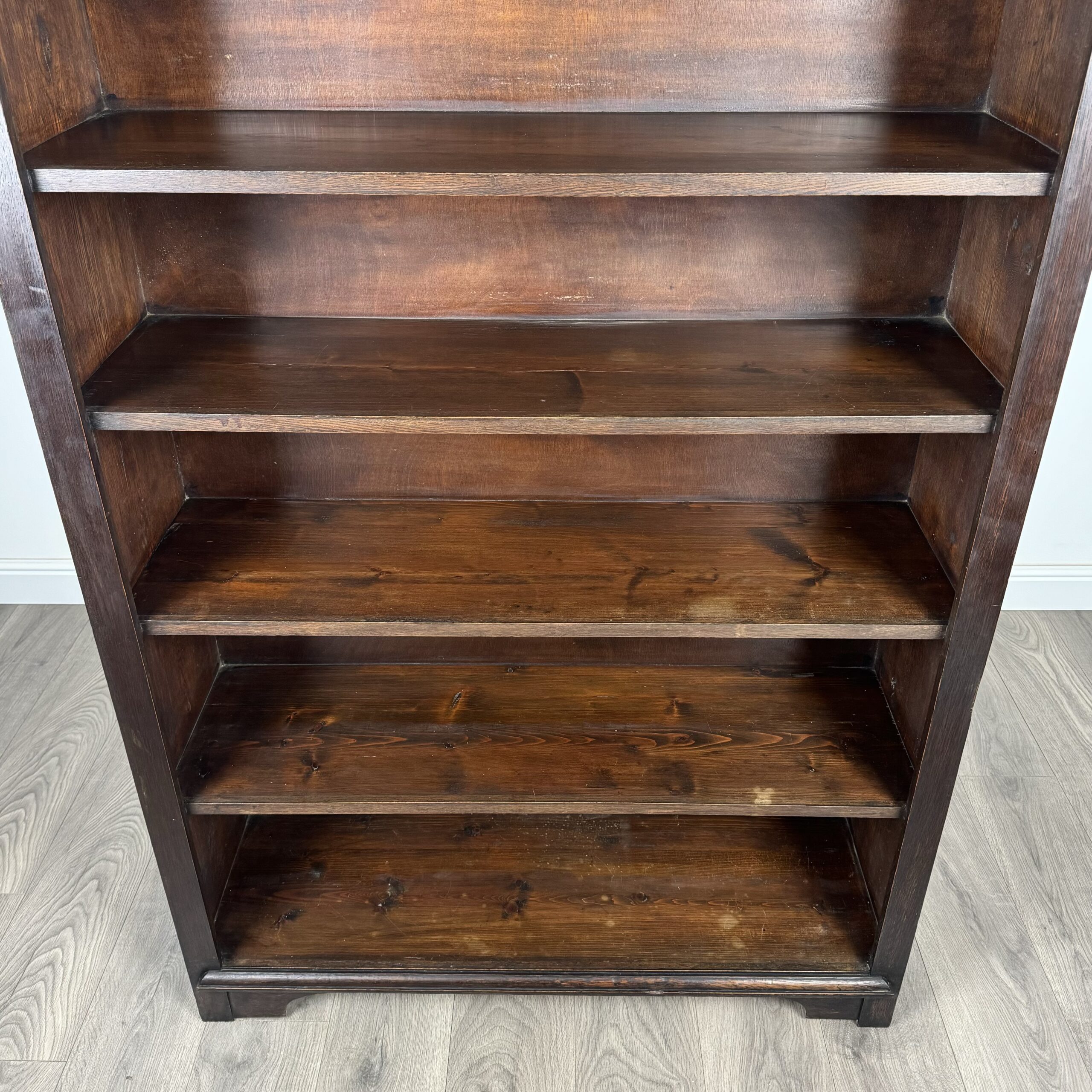 Antique 20th Century Open Bookcase In Oak