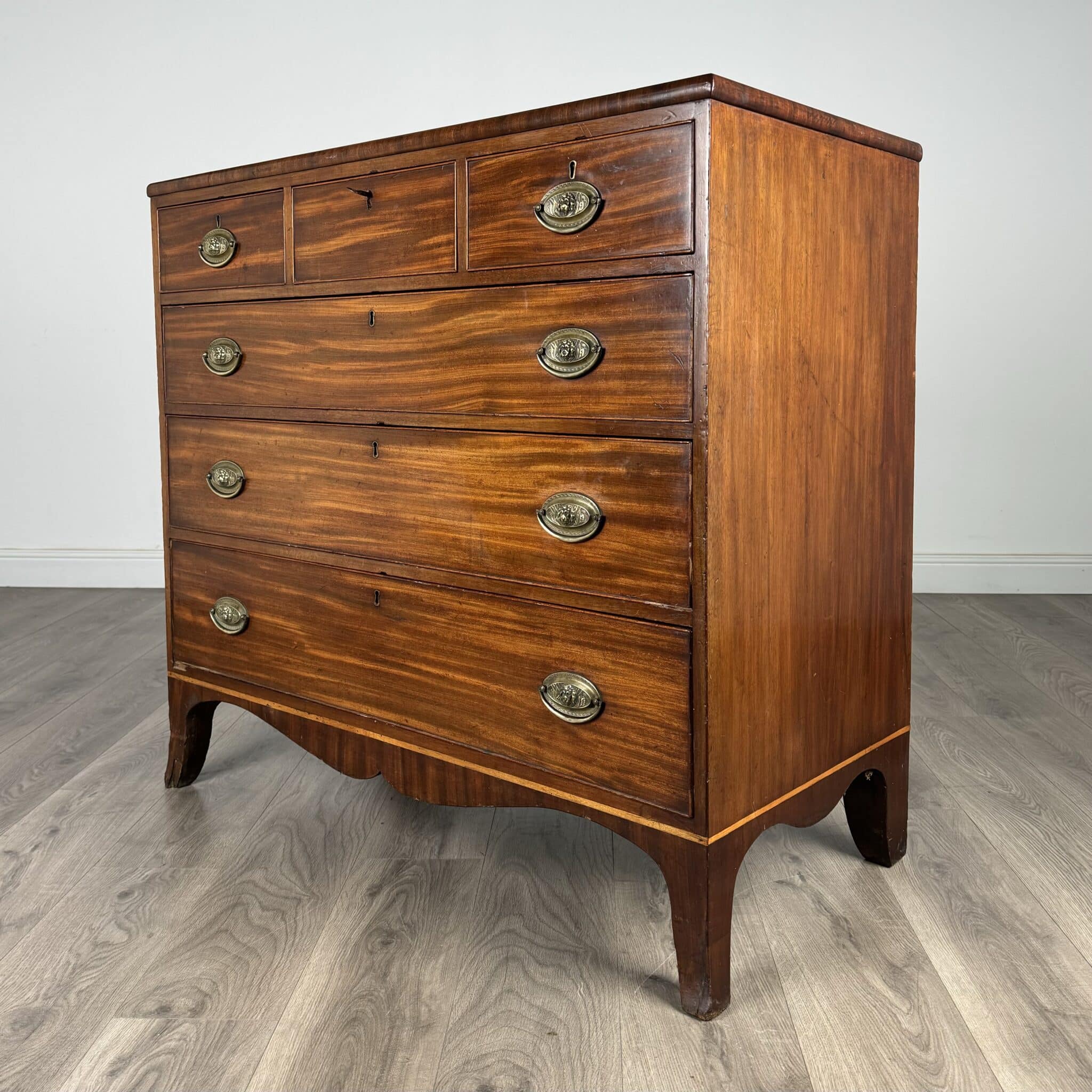 Antique 18th Century Mahogany Chest Of Drawers