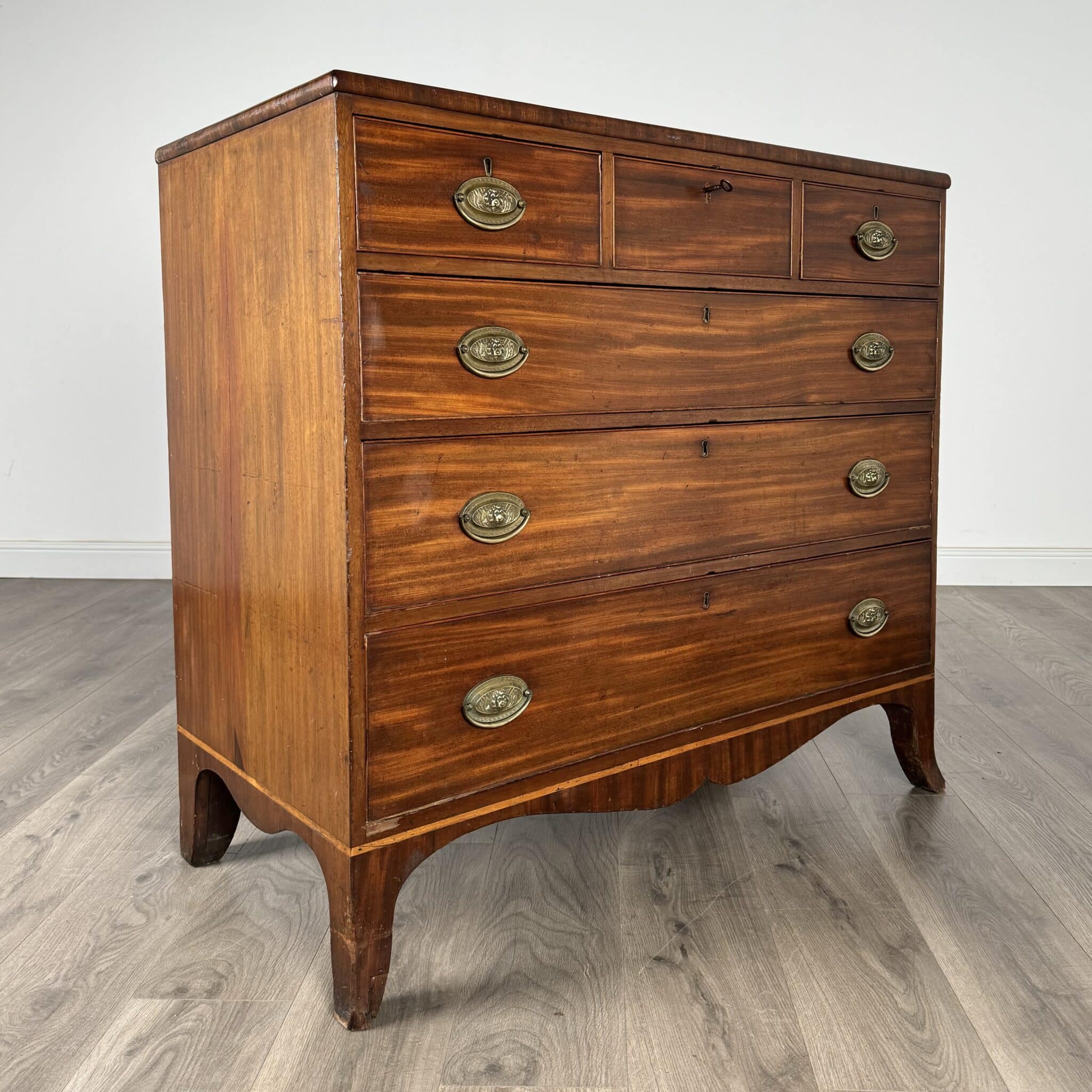 Antique 18th Century Mahogany Chest Of Drawers