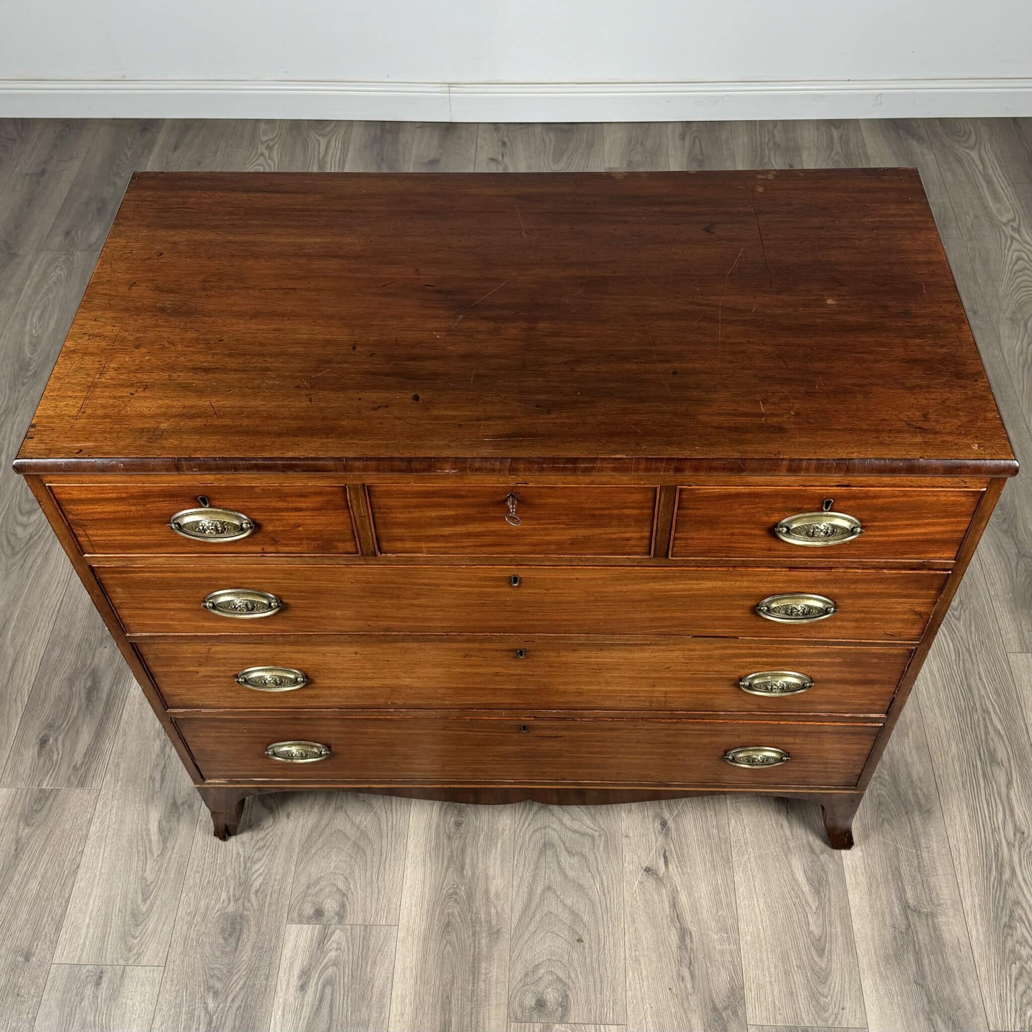 Antique 18th Century Mahogany Chest Of Drawers