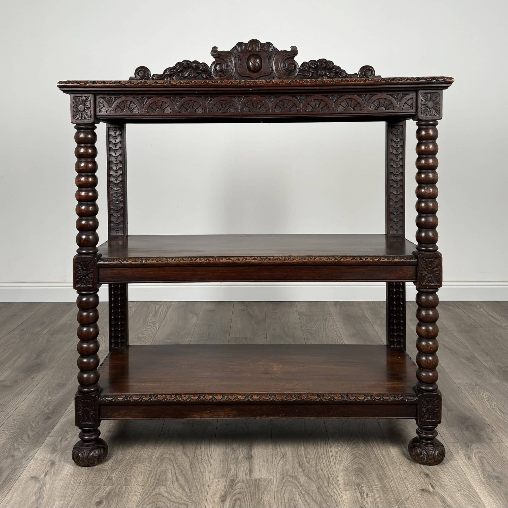 Antique 19th Century Carved Oak Buffet / Sideboard