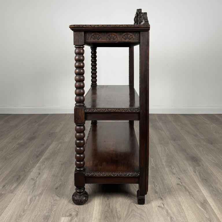 Antique 19th Century Carved Oak Buffet / Sideboard - Image 3