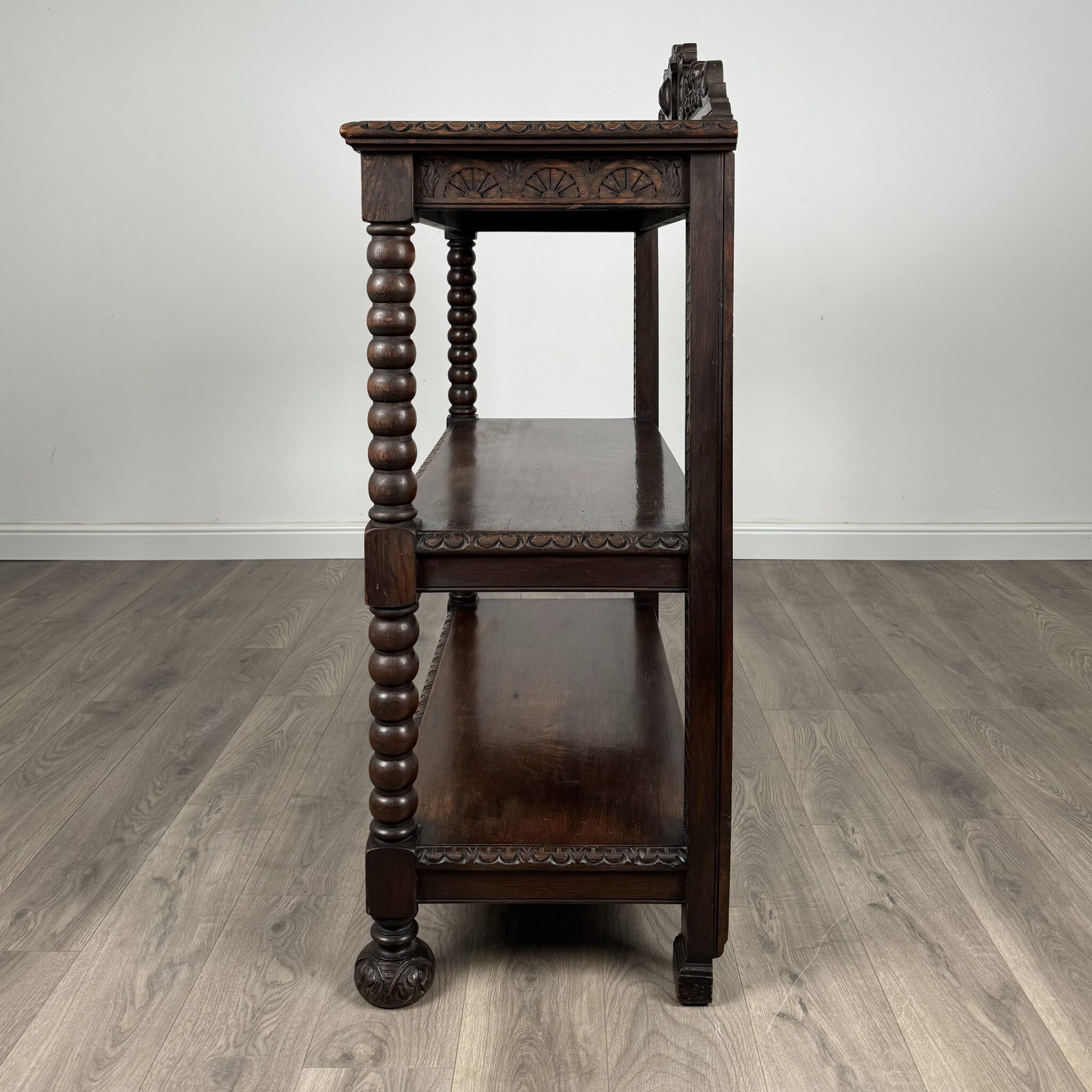 Antique 19th Century Carved Oak Buffet / Sideboard