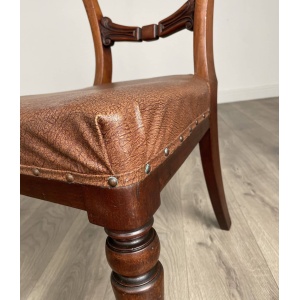 Antique 19th Century Set Of 6 Dining Chairs In Mahogany