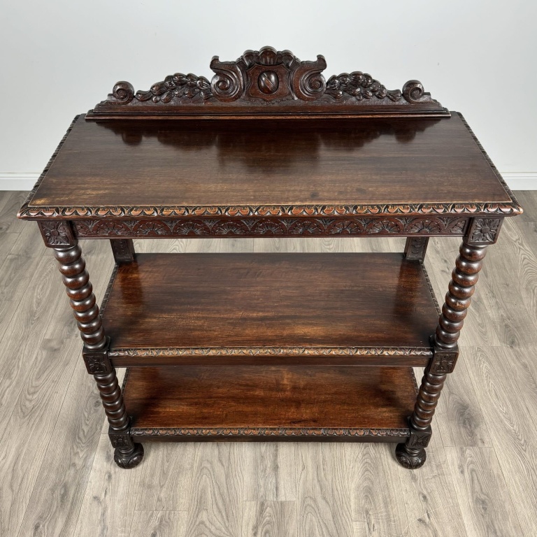 Antique 19th Century Carved Oak Buffet / Sideboard - Image 9