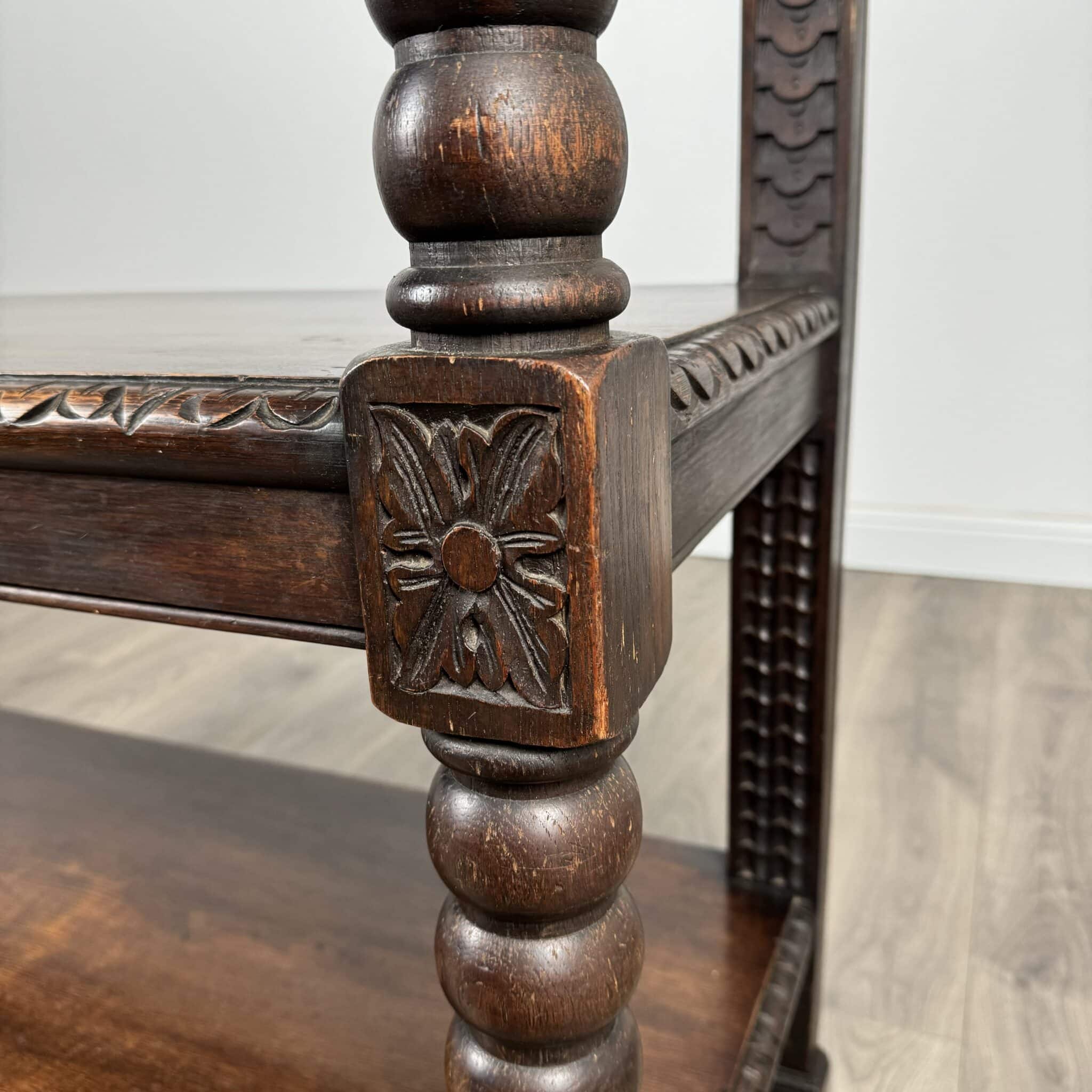 Antique 19th Century Carved Oak Buffet / Sideboard