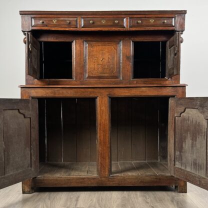 Antique 18th Century Welsh Deuddarn Cupboard In Oak - Image 2