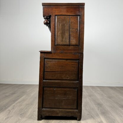 Antique 18th Century Welsh Deuddarn Cupboard In Oak - Image 4