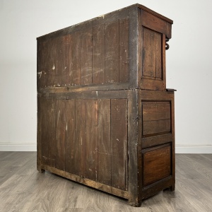 Antique 18th Century Welsh Deuddarn Cupboard In Oak