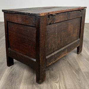 Antique 18th Century Coffer / Blanket Box Of Small Proportions