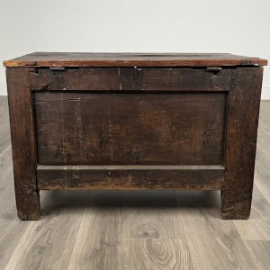 Antique 18th Century Coffer / Blanket Box Of Small Proportions