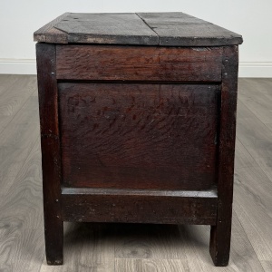 Antique 18th Century Coffer / Blanket Box Of Small Proportions
