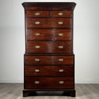 Antique 18th Century Chest On Chest In Mahogany
