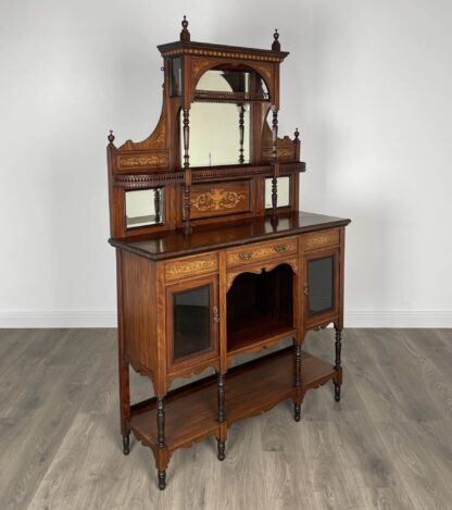 Antique 19th Century Marquetry Sideboard In Rosewood - Image 5