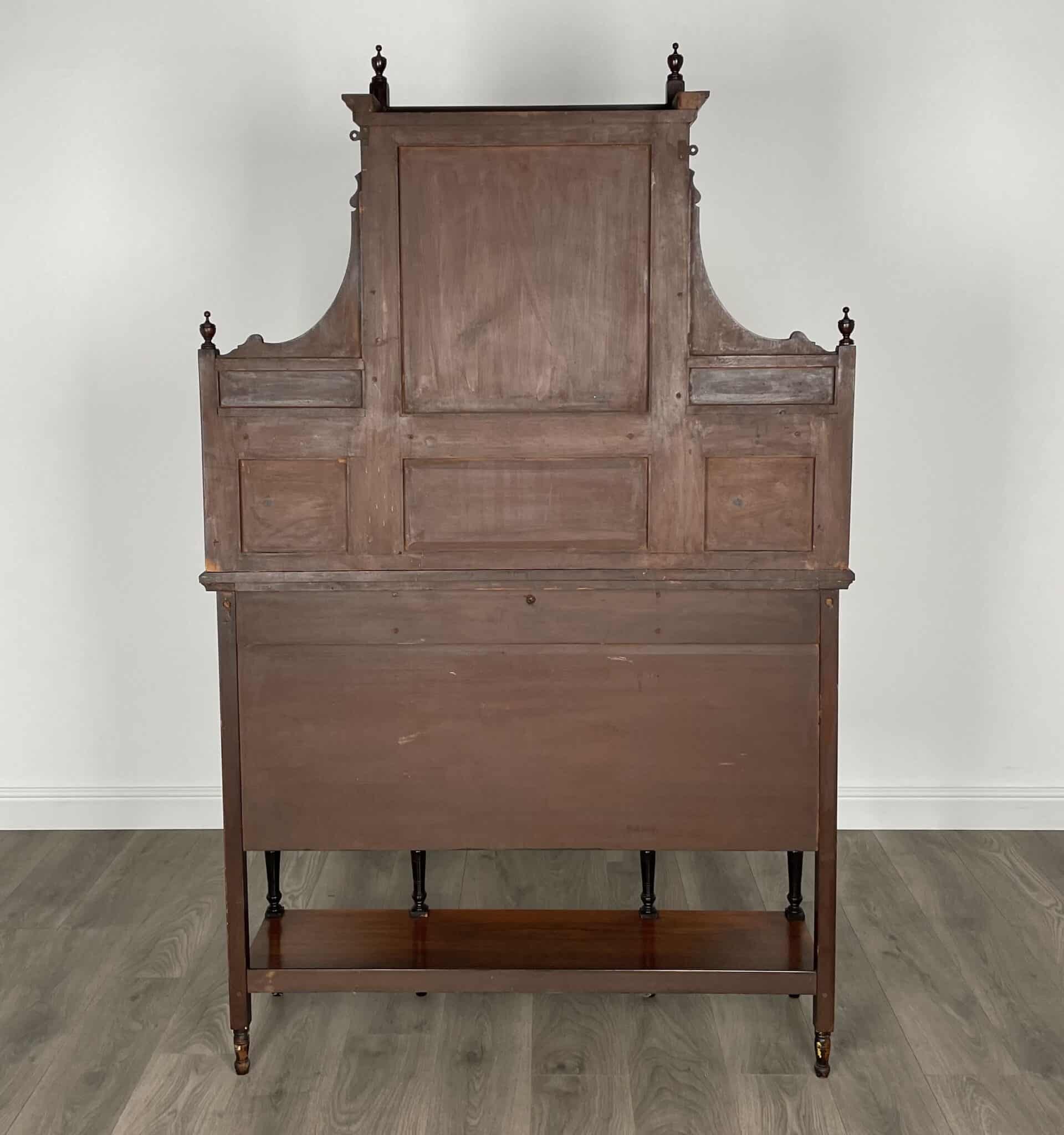 Antique 19th Century Marquetry Sideboard In Rosewood