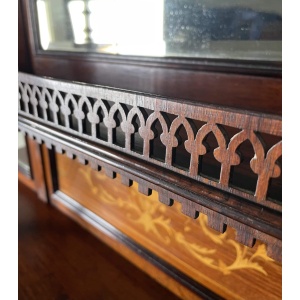 Antique 19th Century Marquetry Sideboard In Rosewood