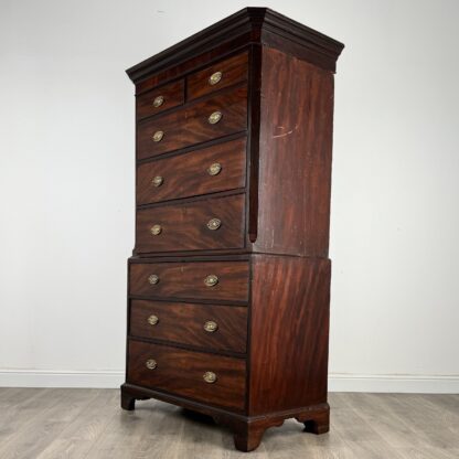 Antique 18th Century Chest On Chest In Mahogany - Image 2
